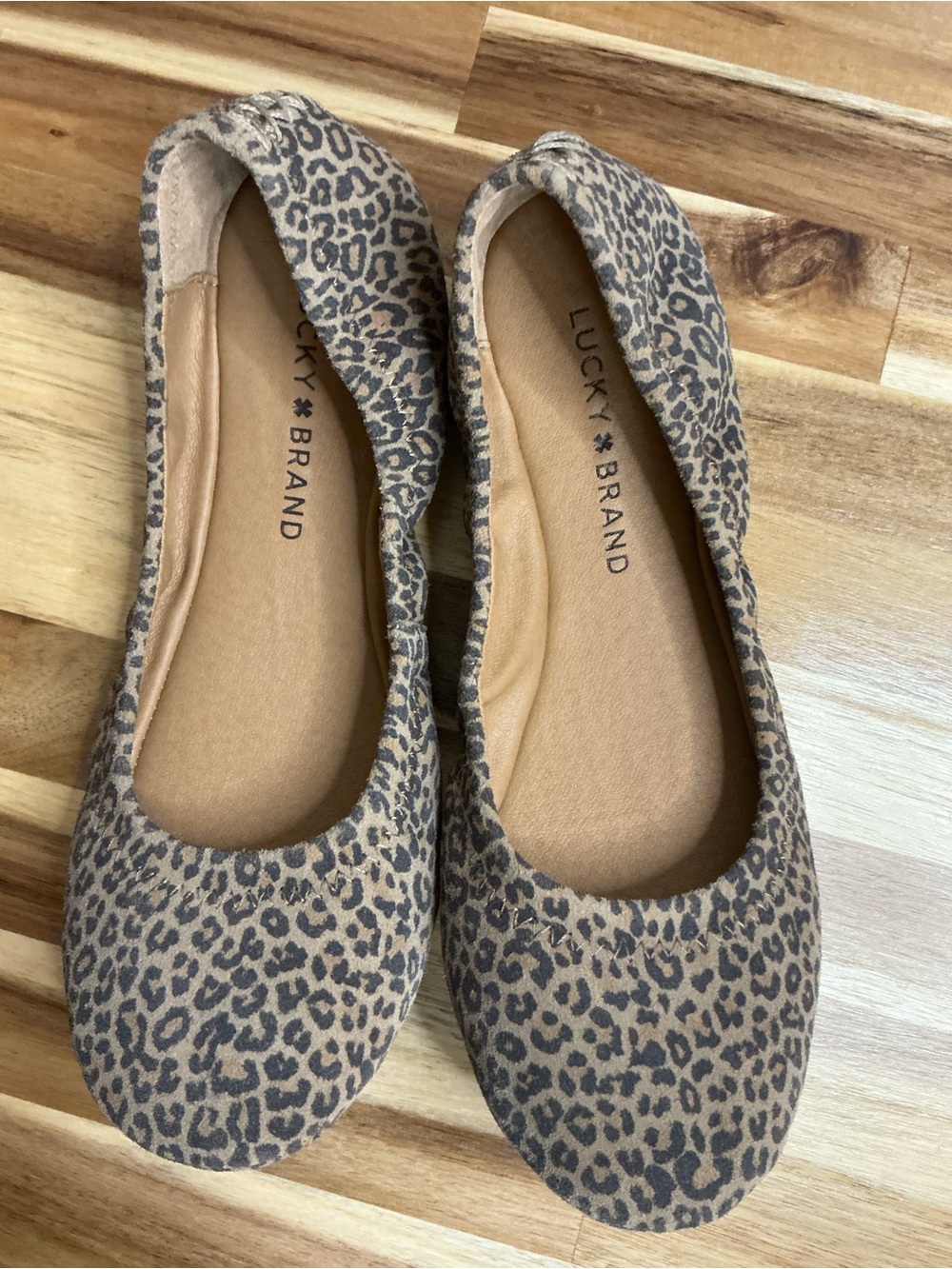 NWOT Lucky Brand Leopard-Print Ballet Flats animal print whimsigoth ballet core